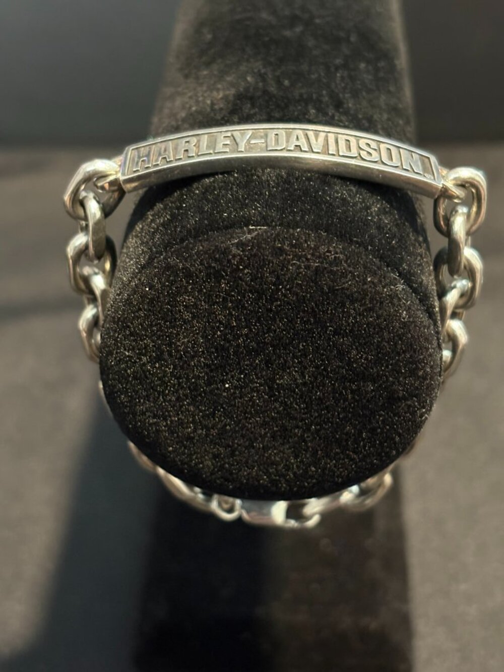 Vintage Harley Davidson 8" Sterling Silver Chain Bracelet
